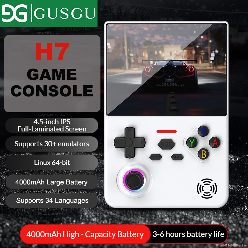 Gaming Console 6 Year Old - 新型GUSGU H7携帯ゲーム機 4.5インチIPSビデオポータブルゲームプレーヤー Linuxシステム搭載 4000mAhバッテリー 長時間待機可能