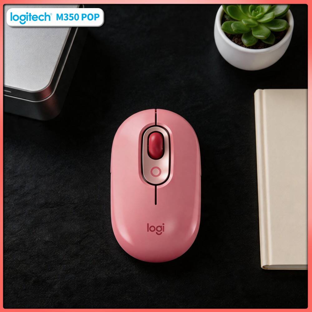 Gaming Console Logitech - 環境に優しいロジクール POPマウス、リサイクルプラスチック製、静音スクロール、マルチデバイス対応、ポータブルPCや携帯ゲーム機での使用に最適