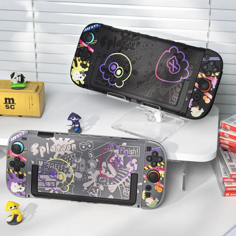 Gaming Console Controller - アニメスイッチ保護ケース任天堂スイッチ 2/Oled スプリットコントローラーハードケースジョイコンドックカバーゲームコンソールアクセサリー