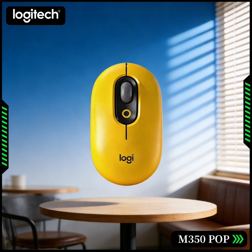 Gaming Console Logitech - 環境に優しいロジクールM350 POPマウス、再生プラスチック製、静音スクロール、多機能、コンパクトPCやポータブルゲーム機に最適
