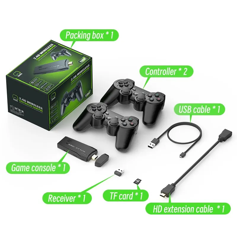 ビデオゲームコンソール 2.4G ダブルワイヤレスコントロー - Gaming Console Gs5 のレビューと価格