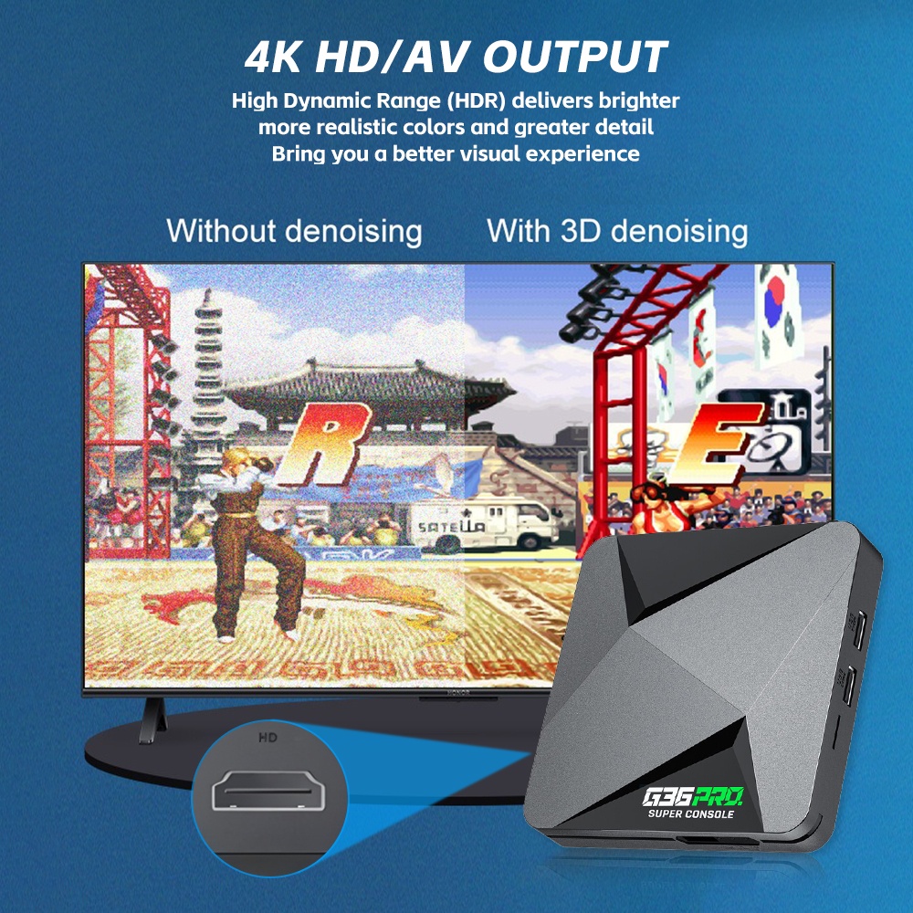 スーパーゲームボックス G36 Pro 128G 4K レト - Gaming Console Gs5 のレビューと価格
