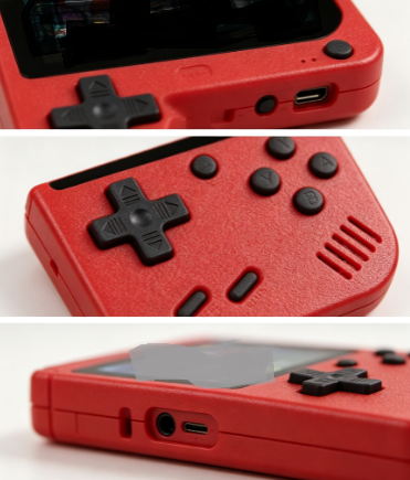 HTMCK レッドレトロクラシック携帯型ゲーム機、400種類 - Gaming Console 6 Year Old のレビューと価格