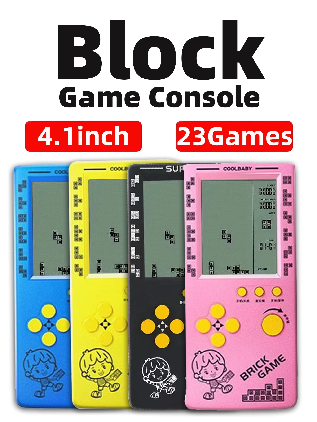 クラシックレトロハンドヘルドゲームプレーヤー、コンソール用大 - Gaming Console For Kids のレビューと価格