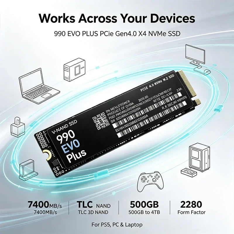 新型990 EVO Plus M.2 2280 NVMe S - Gaming Console Evo のレビューと価格