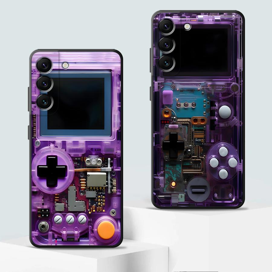 パープルゲーミングコンソール風スマホケース サムスン Gal - Gaming Console With Phone のレビューと価格