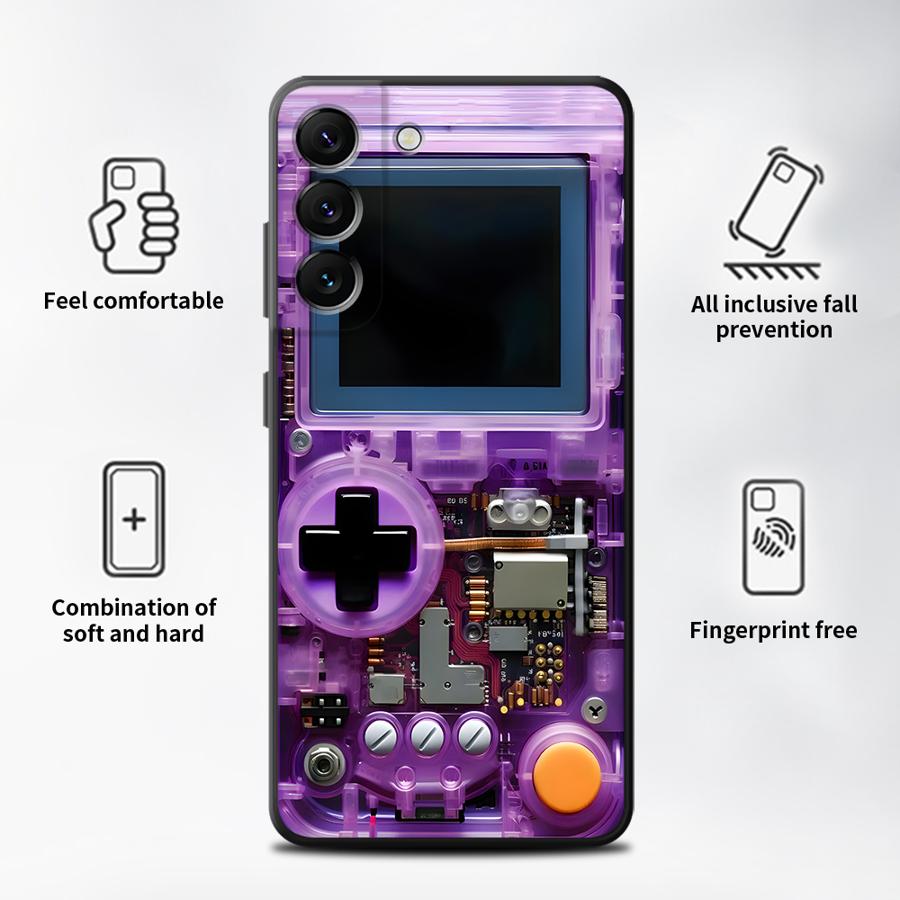 パープルゲーミングコンソール風スマホケース サムスン Gal - Gaming Console With Phone のレビューと価格