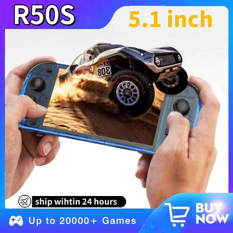 5.1インチ新型R50Sレトロ携帯型ビデオゲーム機 128G - Gaming Console For Kids のレビューと価格