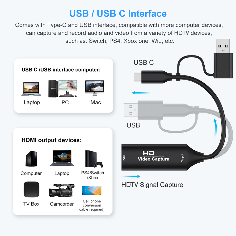 4K HDMI対応 USBビデオキャプチャカード 1080P - Gaming Console With Phone のレビューと価格