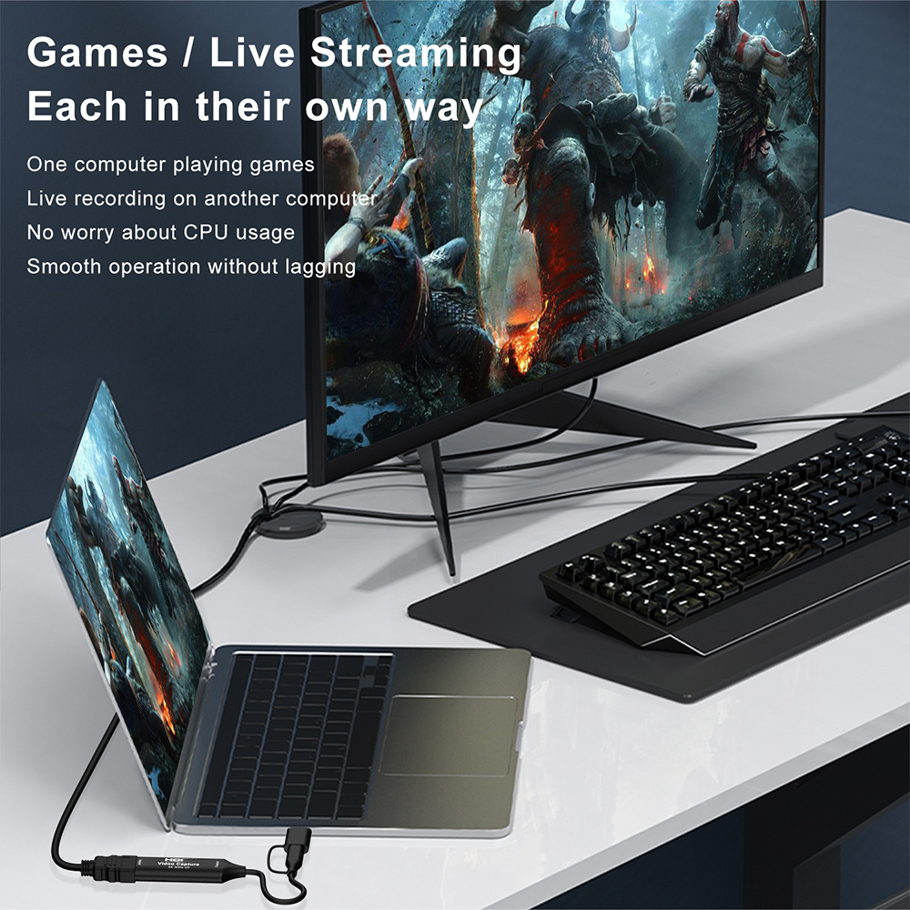 4K HDMI対応 USBビデオキャプチャカード 1080P - Gaming Console With Phone のレビューと価格